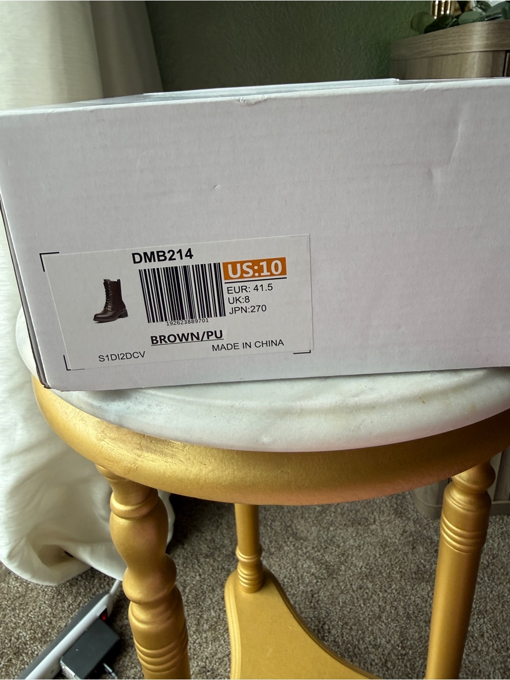 Dream Pairs Brown Lace-Up Mid-Calf Combat Boots - Picture 4 of 4